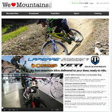 WeLoveMountains.com The UKs Mountain Bike, Snowboard, Road Bike, Alpine and Climbing.