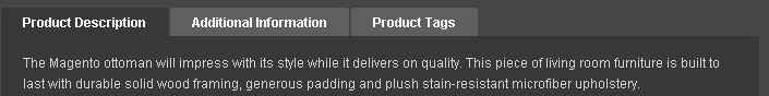 Magento Template easy tabs