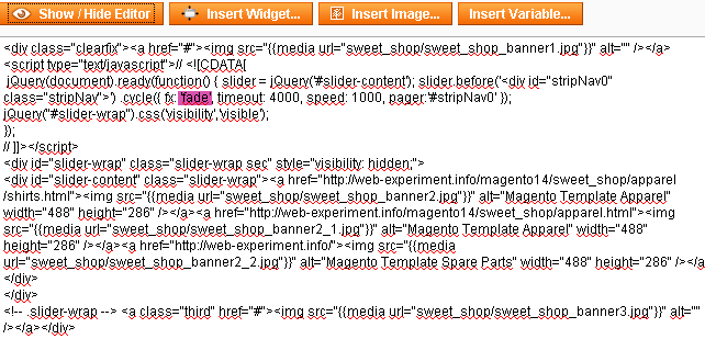 Magento Template Slider effect change