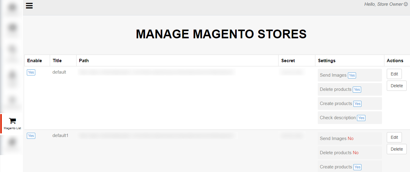 Manage stores in the Amazon Data Extraction Engine