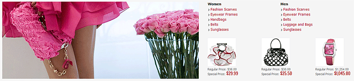 Full-width responsive template - Combination of the banner (slider) and highlighted products