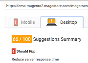 Magento2 Megamenu by Magestore Page speed - Desktop Summary