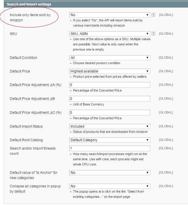 Magento Amazon extension - Import Fulfillment by Amazon product