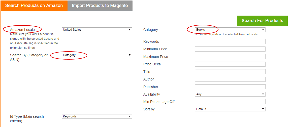 Search & Import Products - Amazon Magento extension