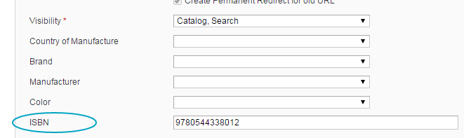 Magento product ISBN