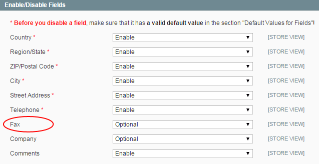 Enable and Disable Fields in the One Page Magento Checkout