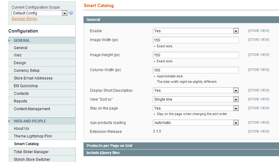 Magento Smart Catalog Settings