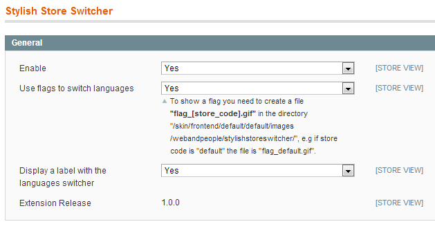 Magento Store Switcher